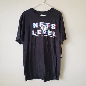 '47 Brooklyn Nets T-Shirt Tee Men's XL + XXL Nets Level NBA Basketball Black NWT